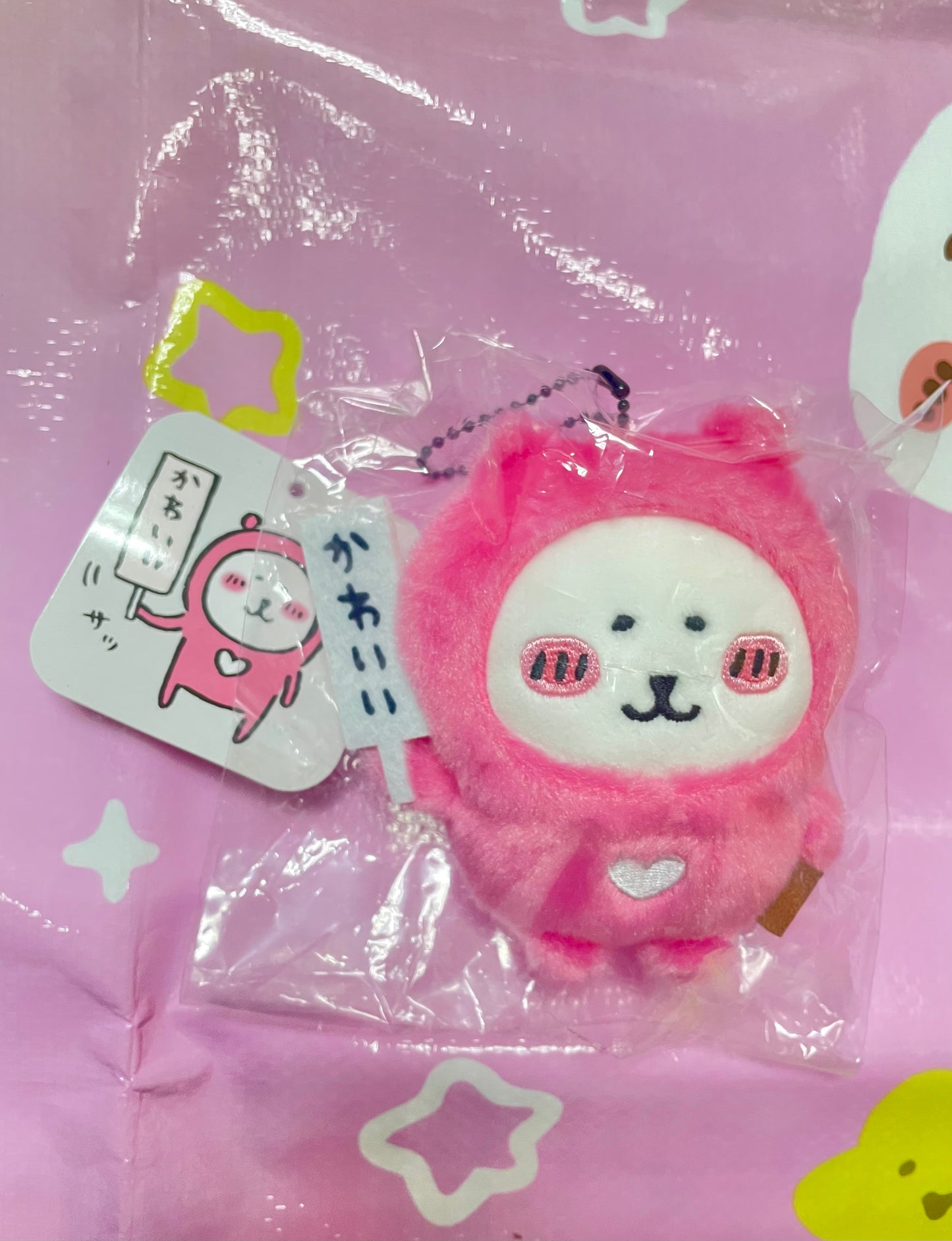 Jokebear 粉紅心心衫 公仔吊飾